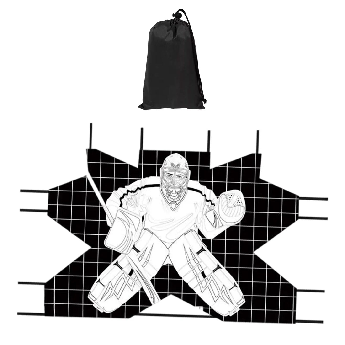 Hockey Goal Improve Skills Foldable Lightweight Waterproof Protable Hockey Net Training Target for Adults Practice Street Goalie
