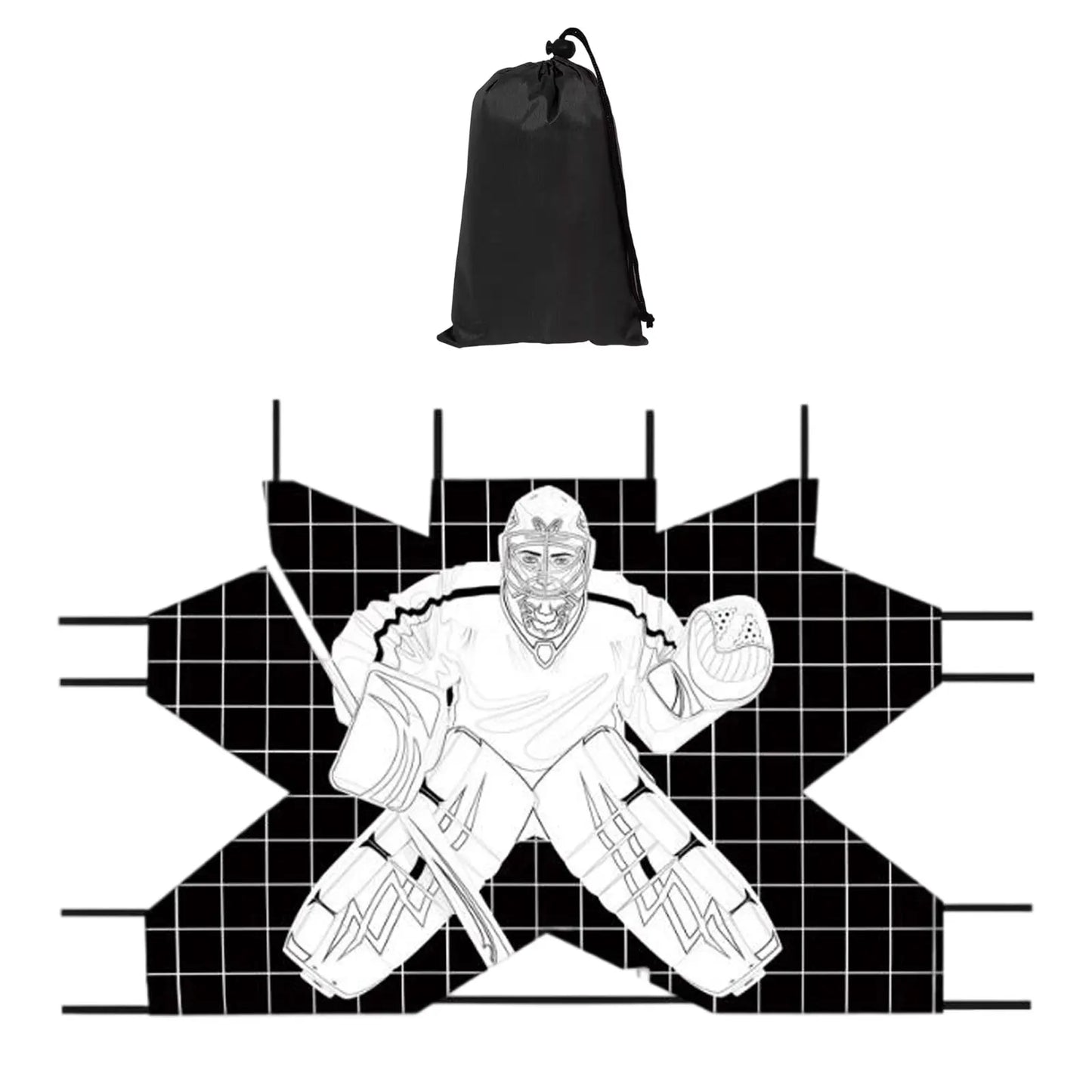 Hockey Goal Improve Skills Foldable Lightweight Waterproof Protable Hockey Net Training Target for Adults Practice Street Goalie