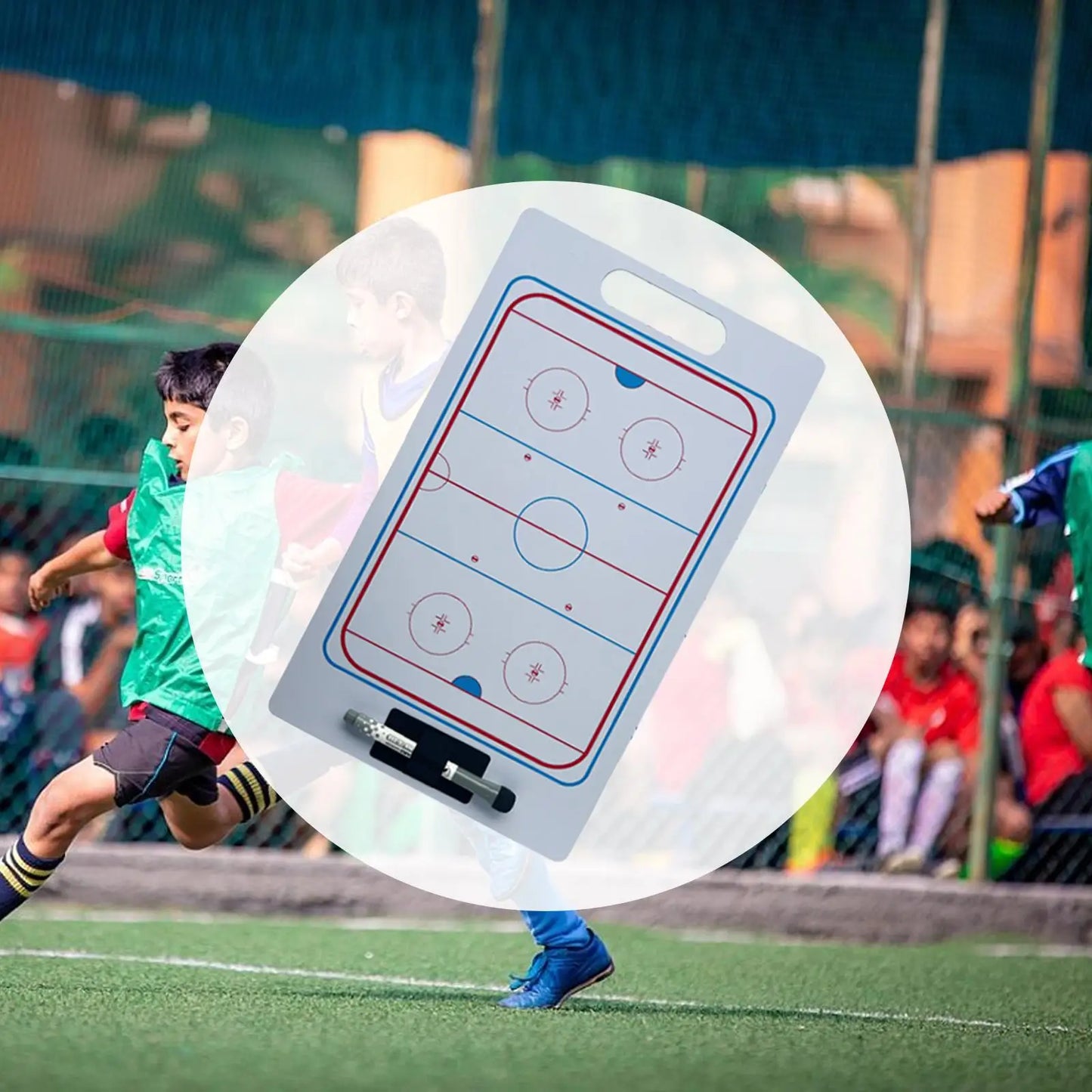 Ice Hockey Coaching Boards Tactic Board Referees Gear with Marker Pen Soccer