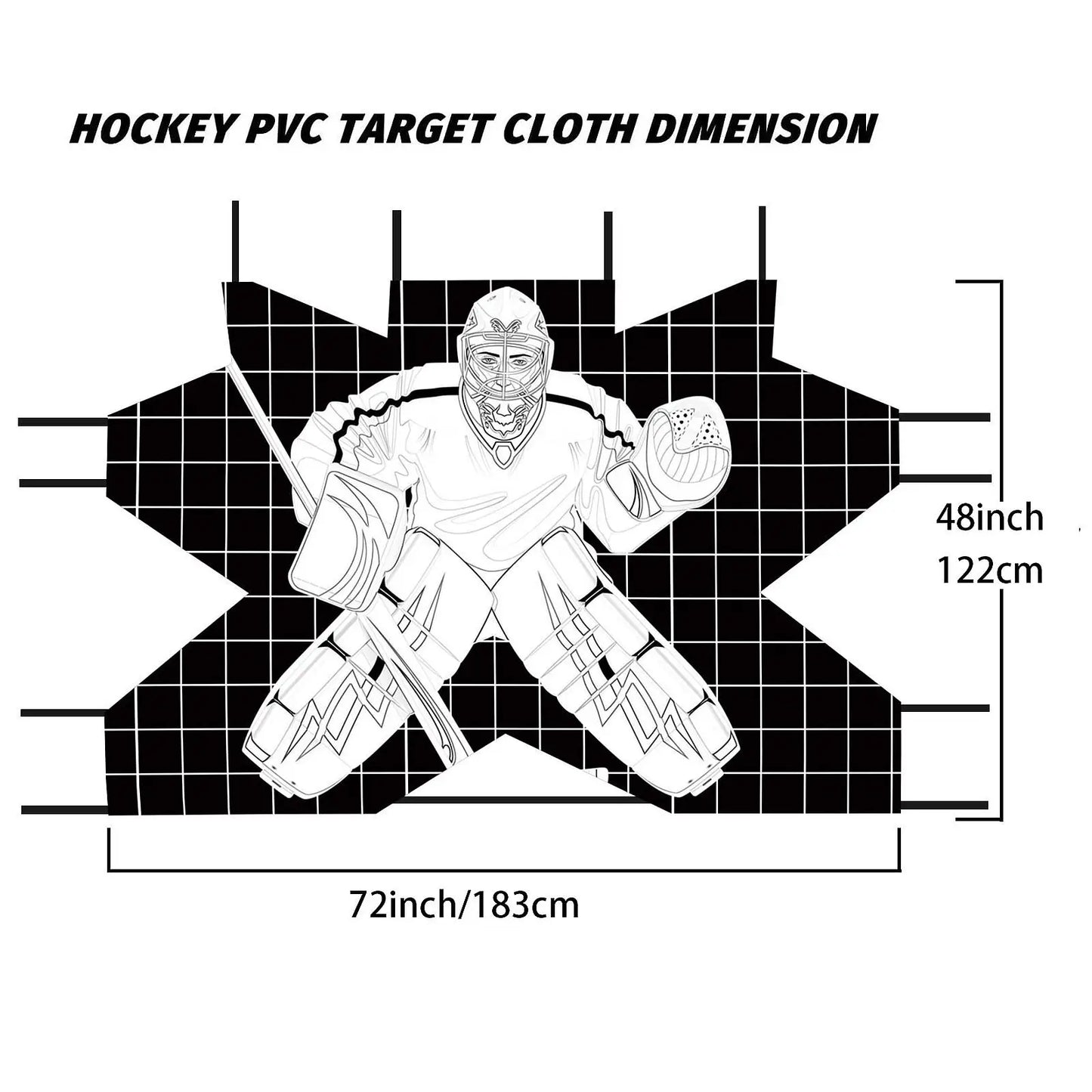 Hockey Goal Improve Skills Foldable Lightweight Waterproof Protable Hockey Net Training Target for Adults Practice Street Goalie
