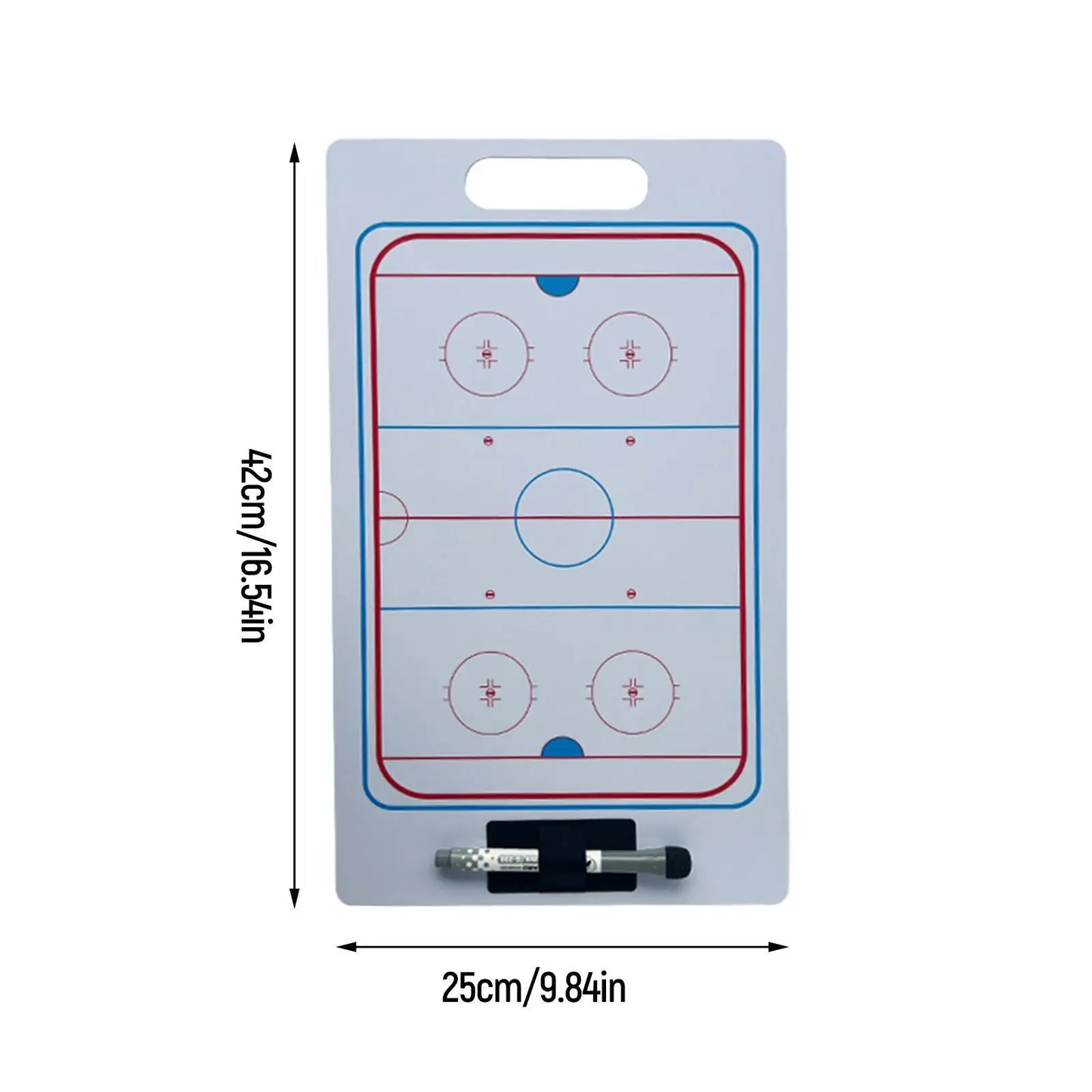 Ice Hockey Coaching Boards Tactic Board Referees Gear with Marker Pen Soccer