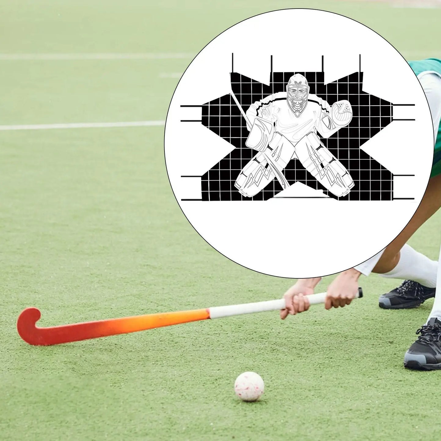 Hockey Goal Improve Skills Foldable Lightweight Waterproof Protable Hockey Net Training Target for Adults Practice Street Goalie