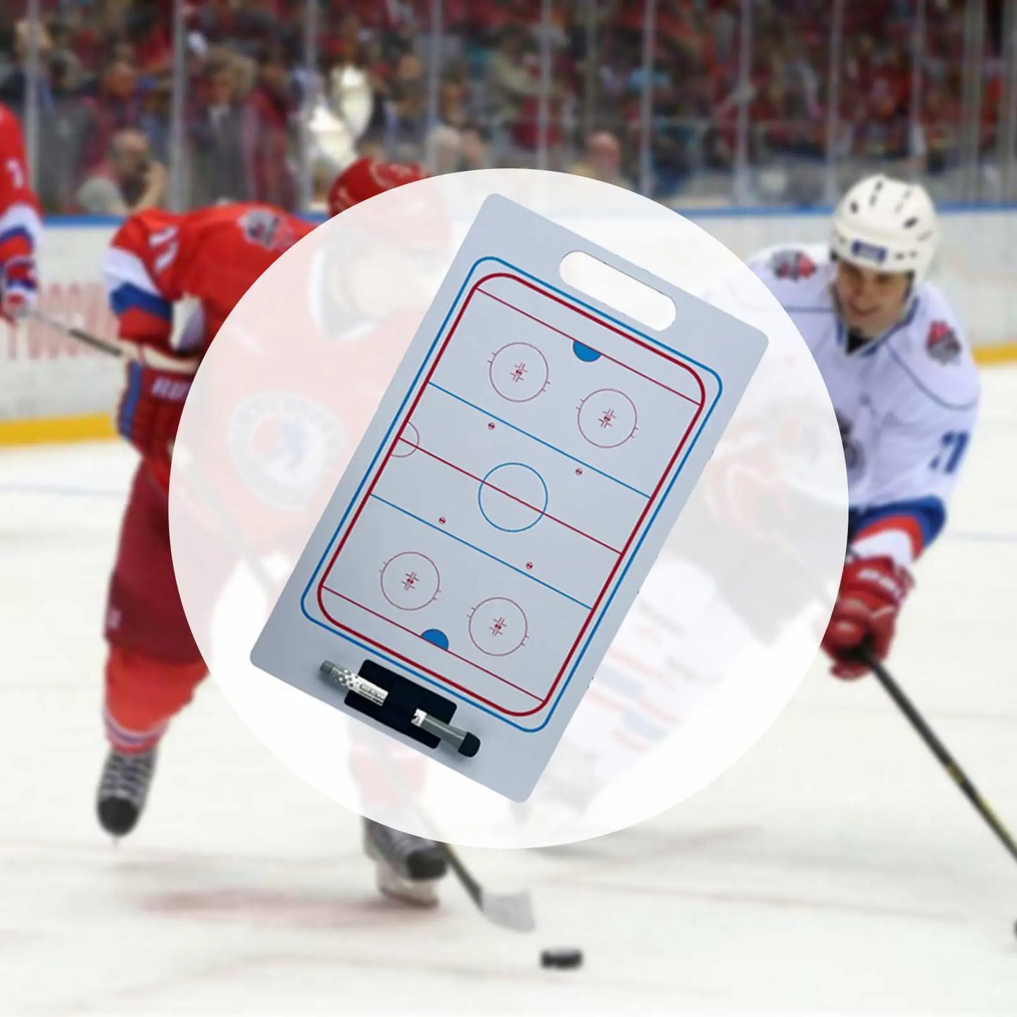 Ice Hockey Coaching Boards Tactic Board Referees Gear with Marker Pen Soccer