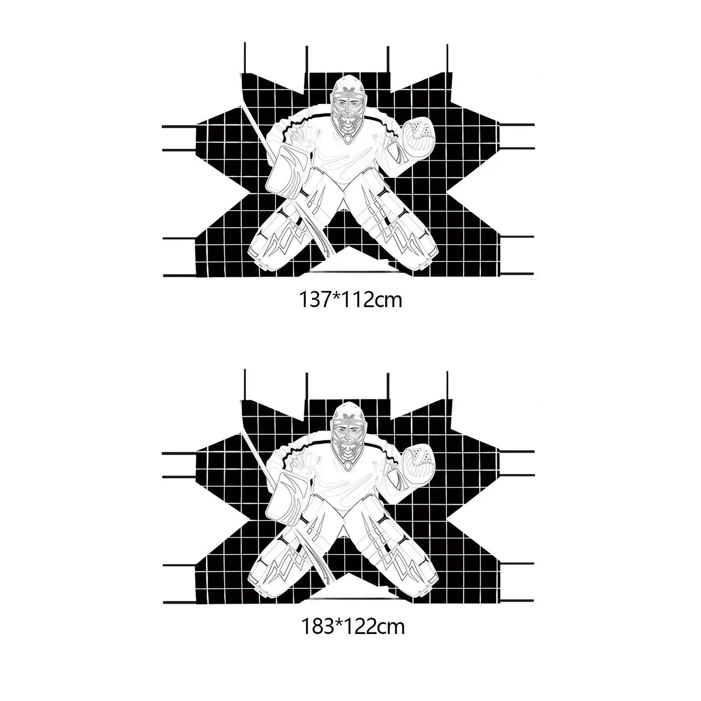 Hockey Goal Improve Skills Foldable Lightweight Waterproof Protable Hockey Net Training Target for Adults Practice Street Goalie