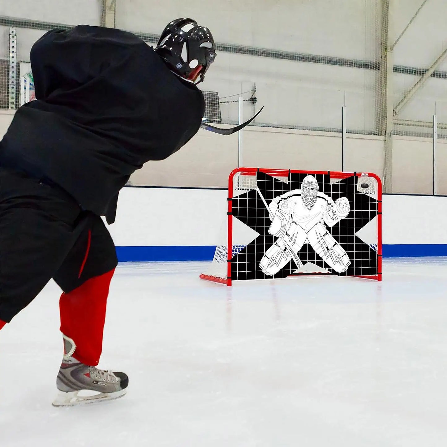 Hockey Goal Improve Skills Foldable Lightweight Waterproof Protable Hockey Net Training Target for Adults Practice Street Goalie